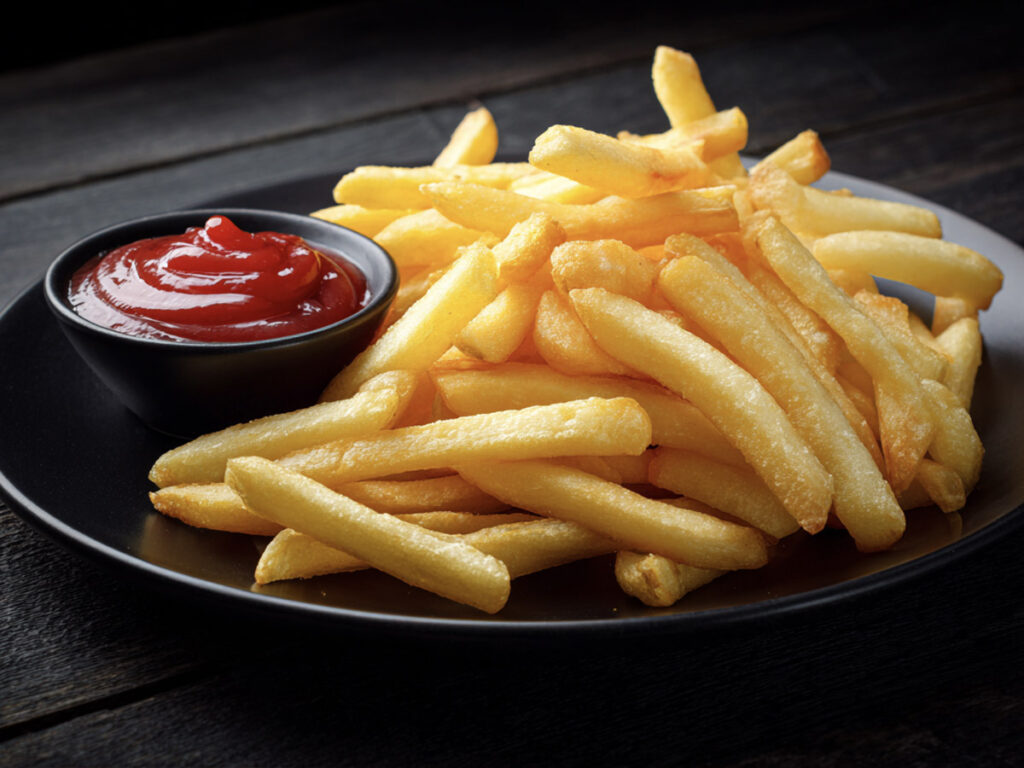 kids menue french fries