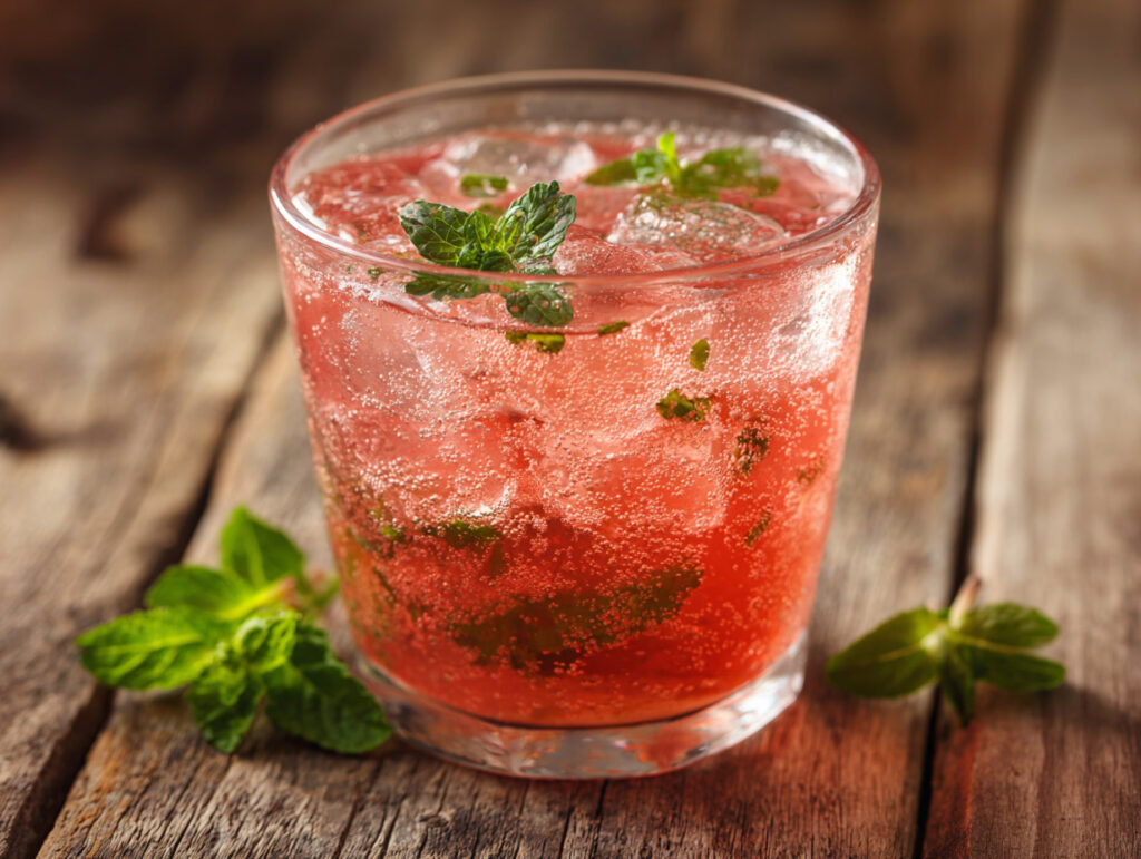 rhubarb mint lemonade